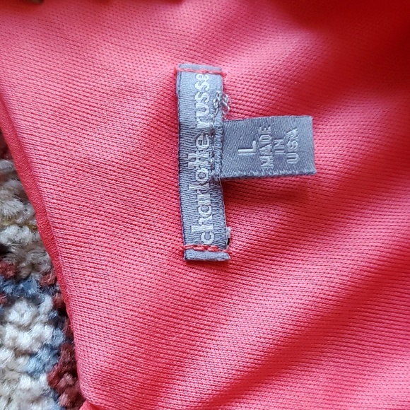 Girls size large salmon color top gathered waist - Picture 3 of 3